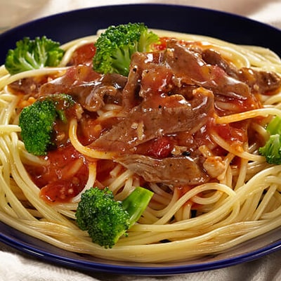 Spaghetti Saus Daging Brokoli