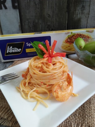 SPAGHETTI ASAM UDANG BELIMBING